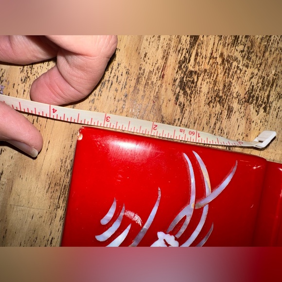 WW2 find: Red Lacquer Ware Boxes inlay of mother of pearl - Picture 8 of 8